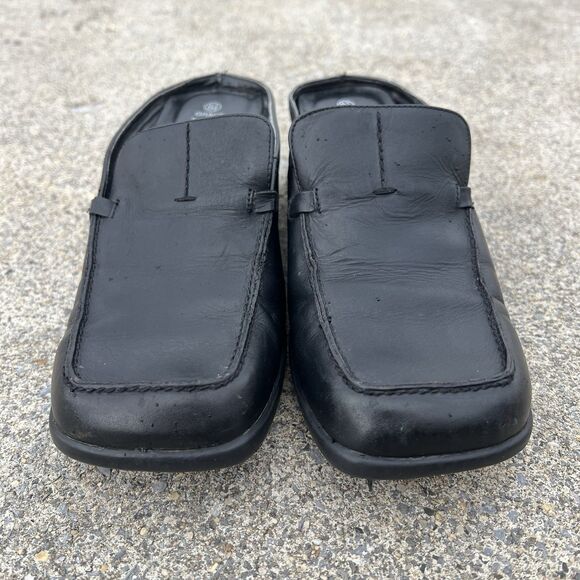 Vintage 90s Leather Slip on Mule Slides - Picture 9 of 10